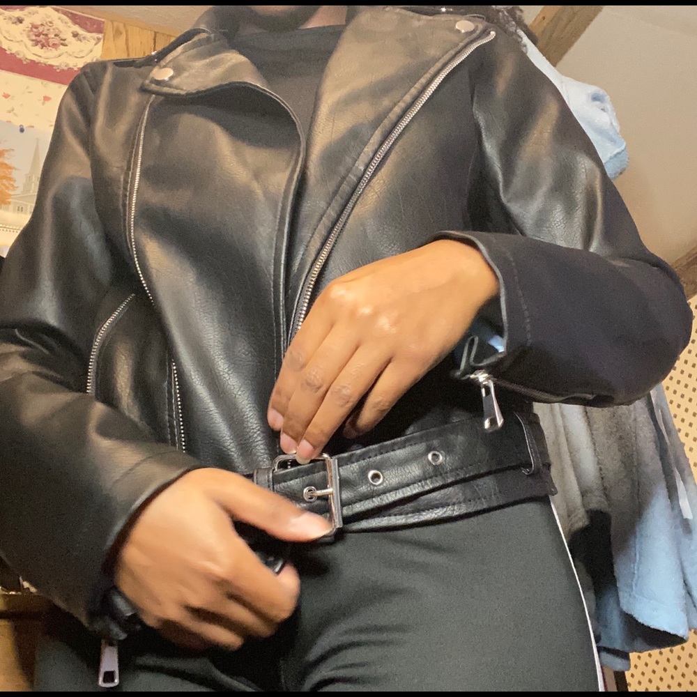 Faux leather jacket
